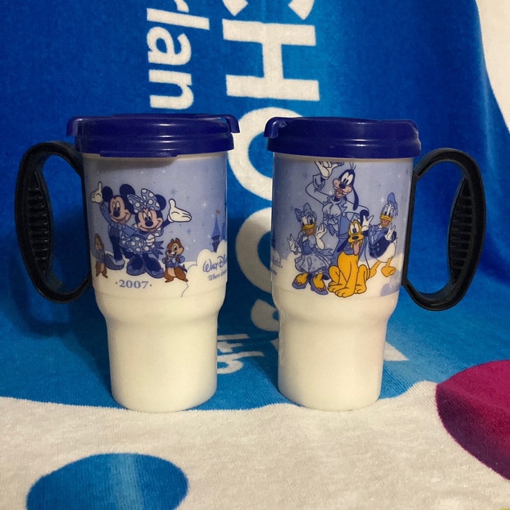 Reusable Disney Parks drink mugs 7”